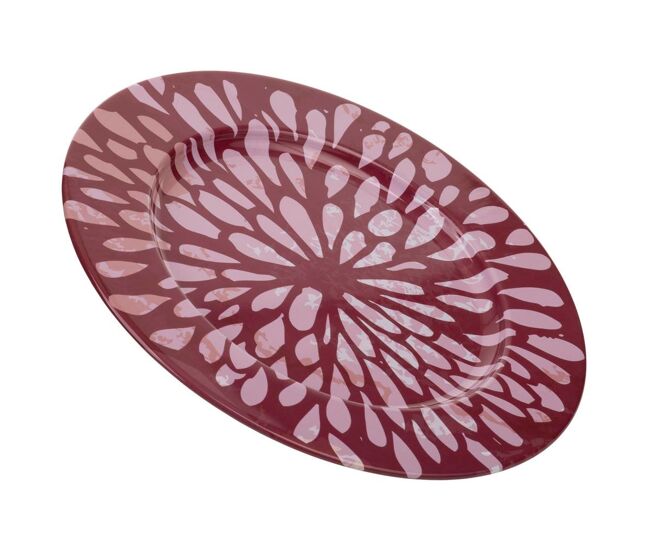 Plato de metal rojo d33x1,5