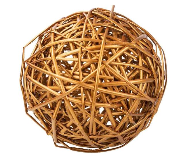 Bola de decoración de mimbre cobriza d30 cm
