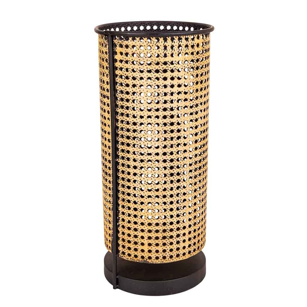 Portavelas de metal dorado 21.5x21.5x48