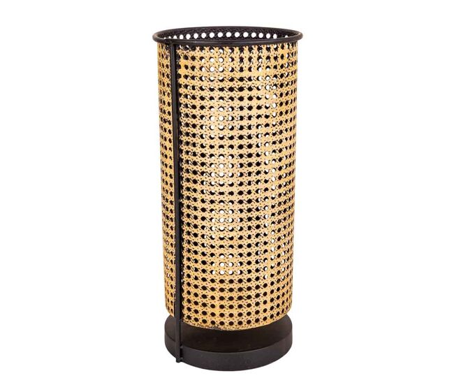 Portavelas de metal dorado 21.5x21.5x48