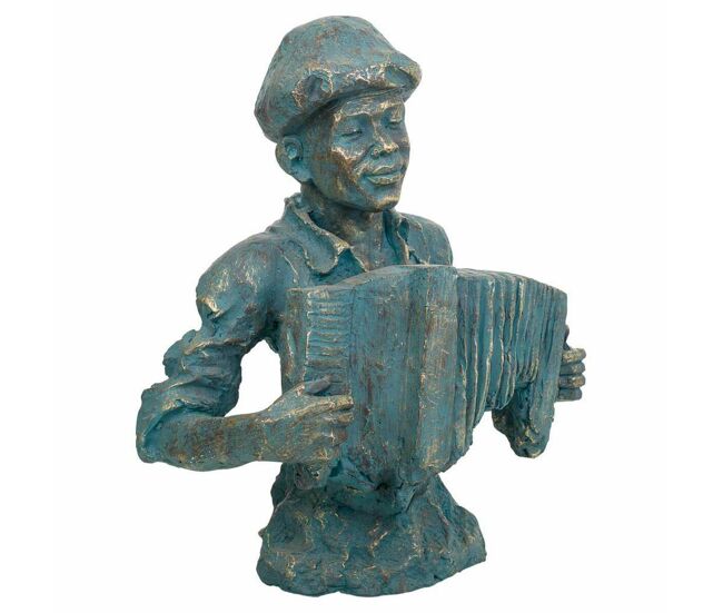 Figura decorativa alexandra house living magnesio músico 30 x 62 x 51 cm