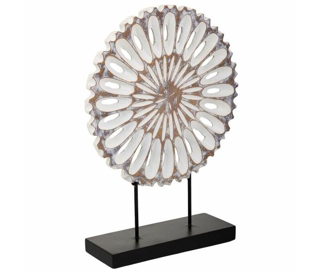 Figura decorativa alexandra house living blanco poliresina 9 x 40 x 29 cm