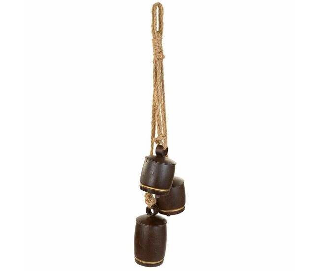 Campana alexandra house living marrón cuerda hierro 12 x 81 x 20 cm
