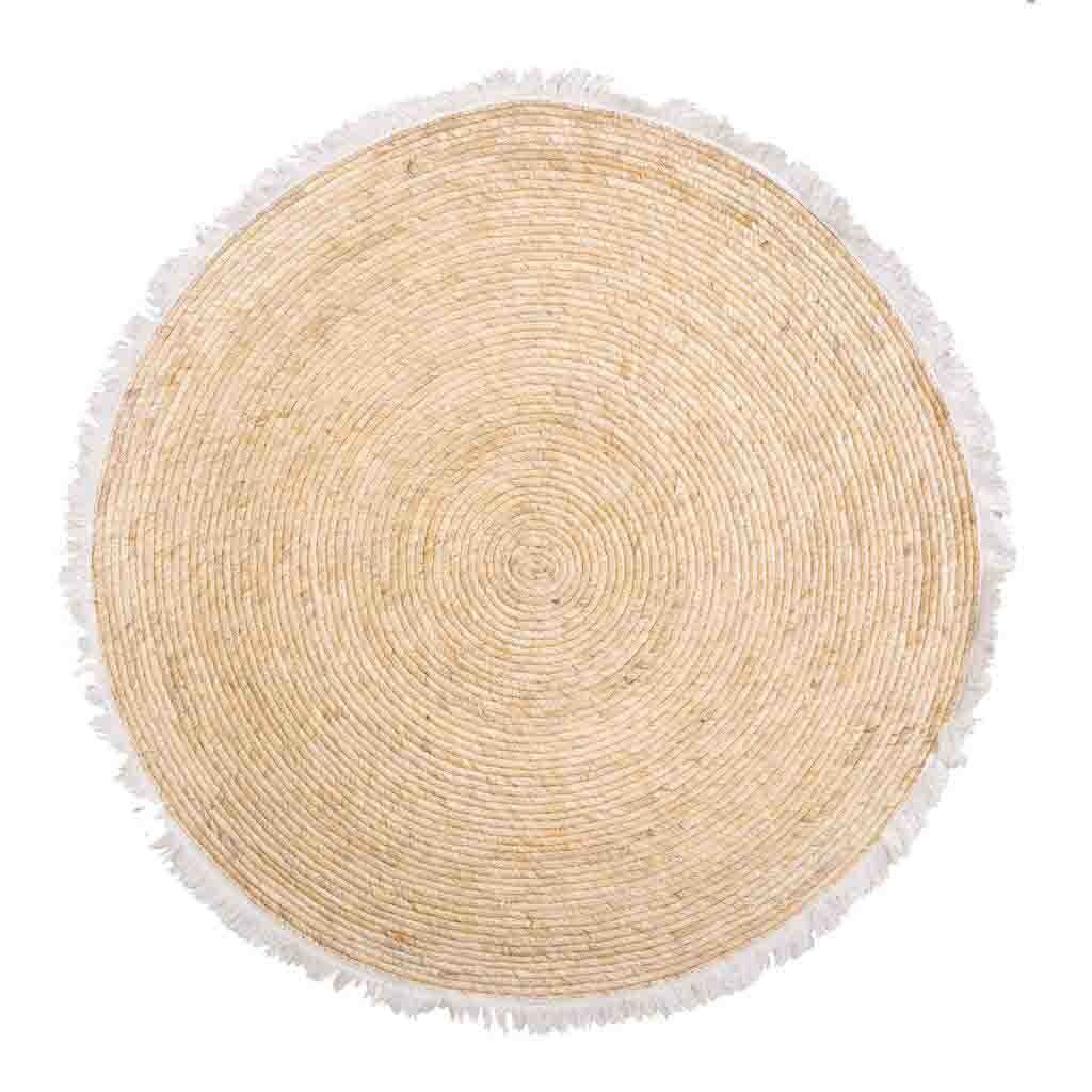 Alfombra fibra natural tejido artesanal 120x120