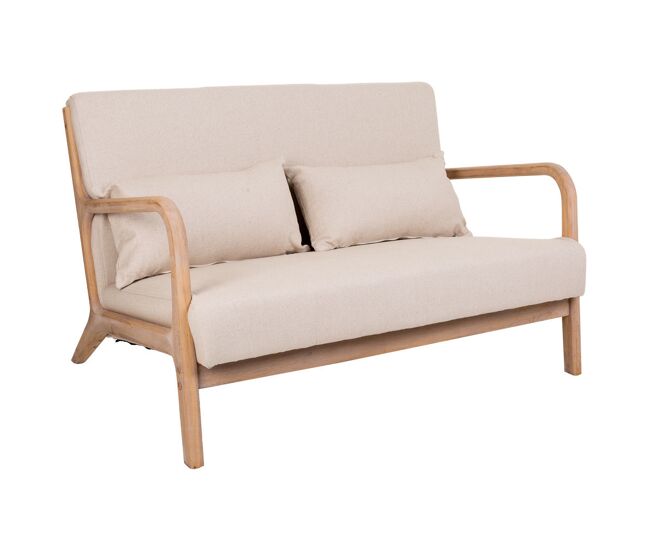 Sofá de madera tapizado