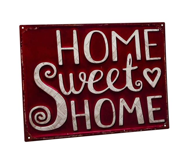 Placa de metal roja 33x25x0,06
