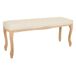 Banqueta de madera tapizada Banqueta de madera tapizada Beige