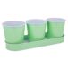 Bandeja y 3 cubos de metal s Bandeja y 3 cubos de metal s Verde