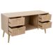 Mueble bajo de madera y rejilla Mueble bajo de madera y rejilla Marrón