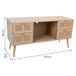 Mueble bajo de madera y rejilla Mueble bajo de madera y rejilla Marrón