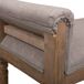 Banqueta de madera tapizada Banqueta de madera tapizada Gris