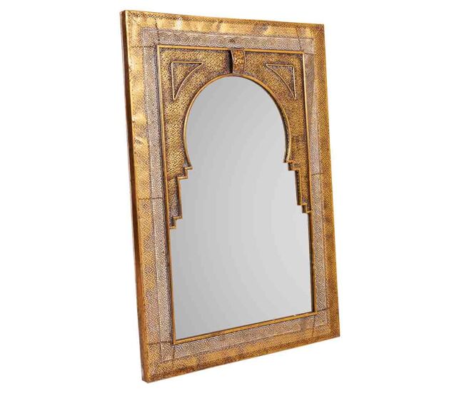 Espejo de metal dorado 70x5x100