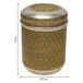 Bote de metal repujado Bote de metal repujado Dorado