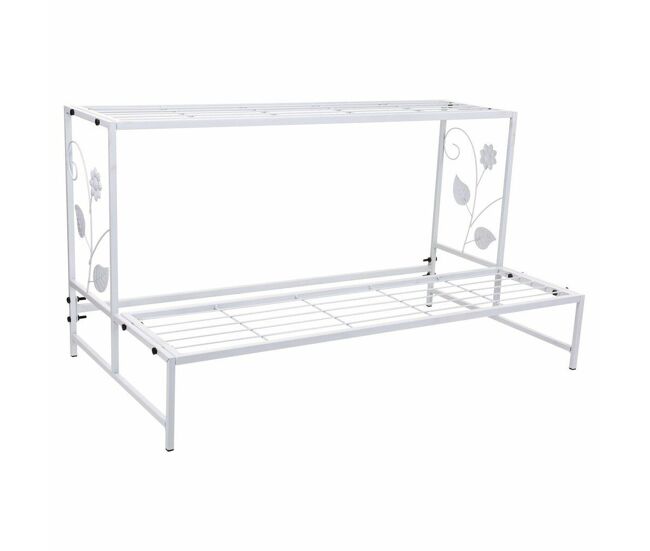 Soporte para maceta alexandra house living blanco hierro 44 x 44 x 80 cm