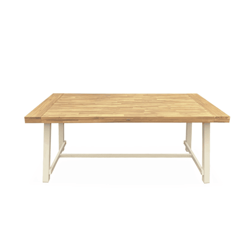Mesa de madeira e metal para interiorexterior, 6-8 lugares, Fortaleza 190cm, bois clair, 190x91.5x76 cm