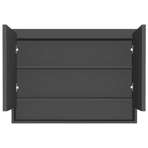 vidaXL Armário espelhado para casa de banho 80x15x60 cm MDF antracite vidaXL Armário espelhado para casa de banho 80x15x60 cm MDF antracite