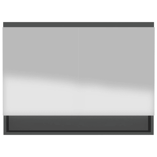 vidaXL Armário espelhado para casa de banho 80x15x60 cm MDF antracite vidaXL Armário espelhado para casa de banho 80x15x60 cm MDF antracite