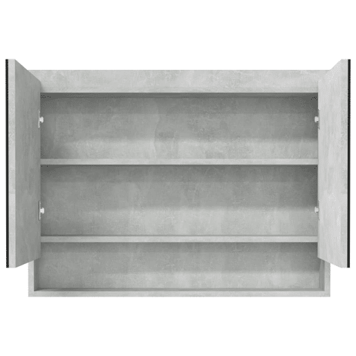 vidaXL Armário espelhado p casa de banho 80x15x60cm MDF cinza cimento vidaXL Armário espelhado p casa de banho 80x15x60cm MDF cinza cimento