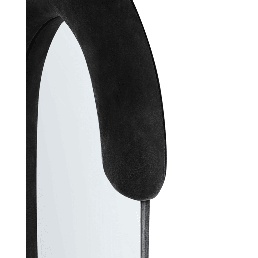 Espelho LOCHES 54 cm 158 cm Veludo Preto