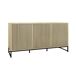 Aparador contemporáneo acanalado efecto madera 3 puertas, 160cm Aparador contemporáneo acanalado efecto madera 3 puertas, 160cm Madera