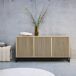 Aparador contemporáneo acanalado efecto madera 3 puertas, 160cm Aparador contemporáneo acanalado efecto madera 3 puertas, 160cm Madera