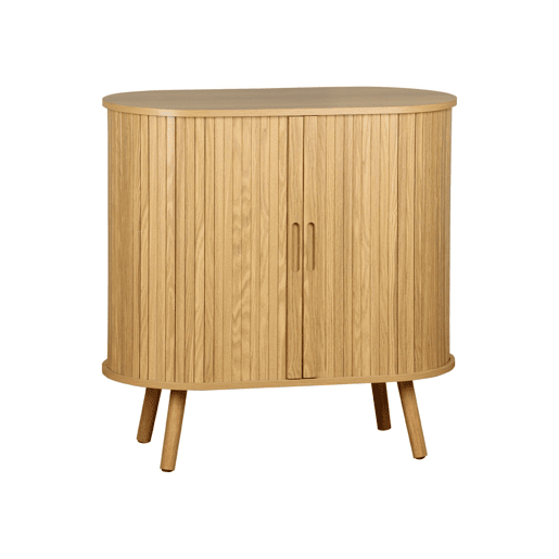 Aparador com portas de correr e prateleira 80cm, Legacy, Natural, 80x40x80 cm