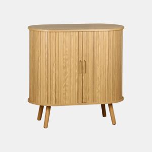 Aparador com portas de correr e prateleira 80cm, Legacy, Natural, 80x40x80 cm