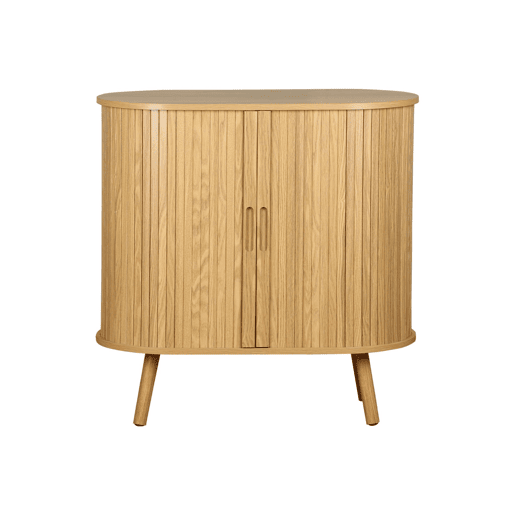 Aparador com portas de correr e prateleira 80cm, Legacy, Natural, 80x40x80 cm