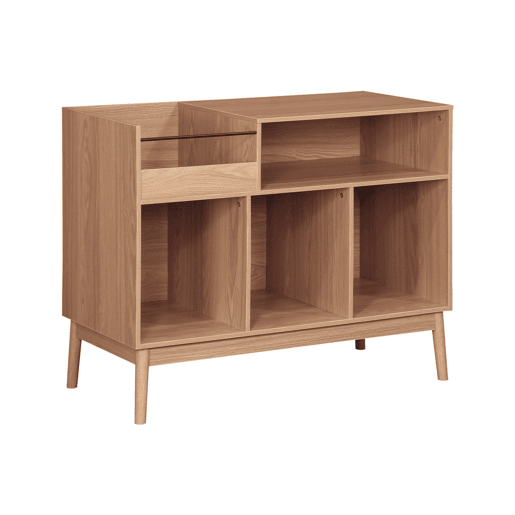 Aparador vintage com efeito madeira, Dune, Natural, 100x48x81.5 cm