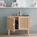 Aparador efecto caña y madera con 2 puertas, 80cm Aparador efecto caña y madera con 2 puertas, 80cm Madera