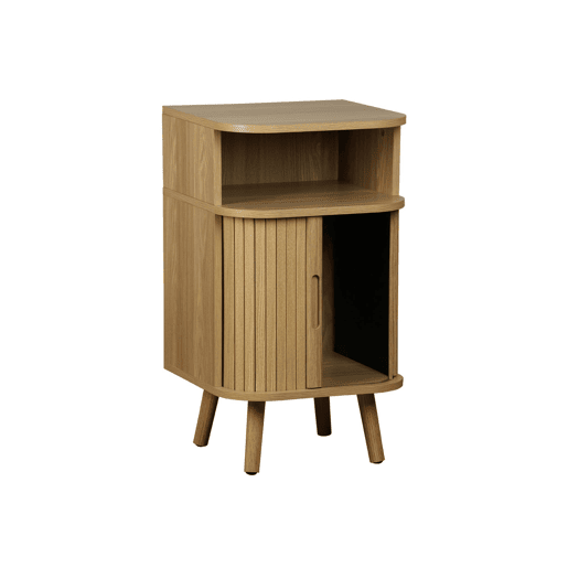 Mesa de cabeceira com 2 portas de correr, set de 2, Legacy, Natural, 40x40x70 cm
