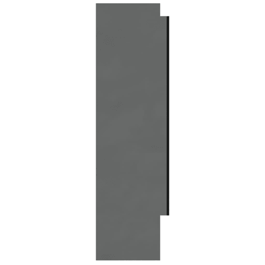 vidaXL Armário espelhado p casa banho 80x15x60cm MDF cinza brilhante vidaXL Armário espelhado p casa banho 80x15x60cm MDF cinza brilhante
