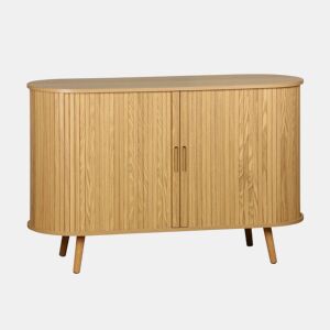 Aparador escandinavo com 2 portas de correr, 120cm, Legacy, Natural, 120x40x75 cm