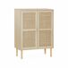 Aparador de efecto caña y madera con 2 puertas, 80cm Aparador de efecto caña y madera con 2 puertas, 80cm Madera