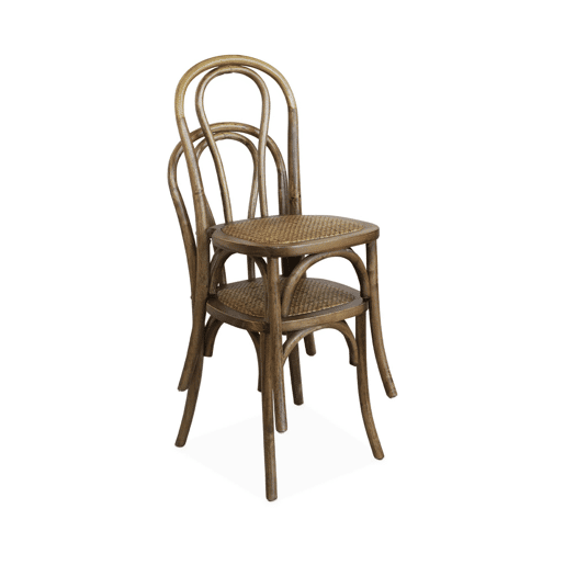 Vintage cadeira de madeira e rattan, set de 2, Bastille, Castanho, 49.5x48x90 cm Vintage cadeira de madeira e rattan, set de 2, Bastille, Castanho, 49.5x48x90 cm