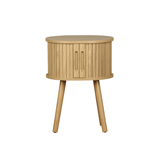 Mesa de cabeceira escandinava com 2 portas deslizantes, set de 2, Legacy, Natural, 40x34x54.8 cm