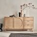 Aparador efecto madera de 2 puertas y 3 cajones, 150cm Aparador efecto madera de 2 puertas y 3 cajones, 150cm Madera