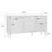 Aparador efecto madera de 2 puertas y 3 cajones, 150cm Aparador efecto madera de 2 puertas y 3 cajones, 150cm Madera