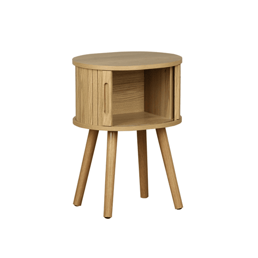 Mesa de cabeceira com 2 portas de correr, Legacy, Natural, 40x34x54.8 cm
