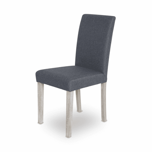 Cadeiras de tecido com pernas de madeira, set de 4, Rita, Cinza escuro, 43x56.5x92.5 cm