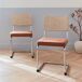 Silla cantilever con respaldo efecto ratán, set de 2 Silla cantilever con respaldo efecto ratán, set de 2 Marrón