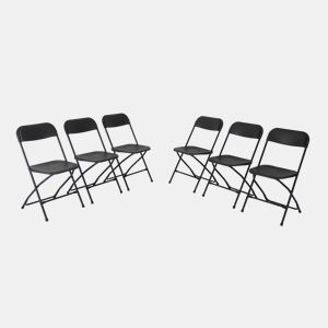Cadeira de receção dobrável, set de 6, Fiesta x6, Cinza escuro, 44x81x50 cm