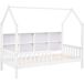 Cama cabaña infantil de madera maciza con 2 cajones Cama cabaña infantil de madera maciza con 2 cajones Blanco