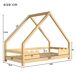 Cama cabaña infantil de madera de pino 206x96 Cama cabaña infantil de madera de pino 206x96 Natural