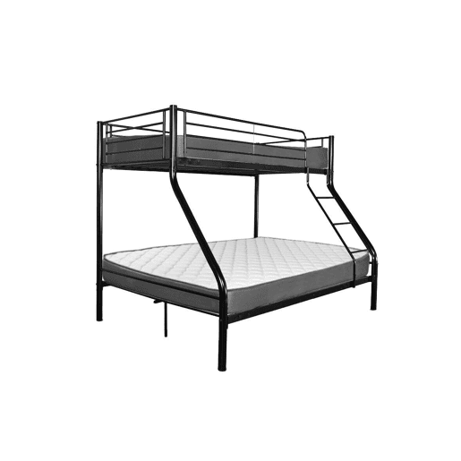 Beliche de metal com dois colchões (90x190cm e 135x190cm)