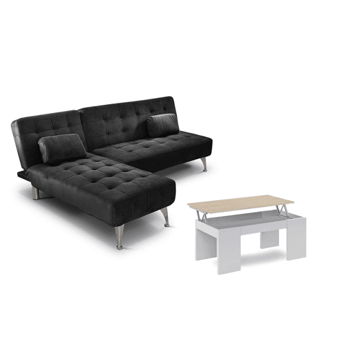 Oferta: Sofá-cama XS Chaise Longue + Mesa de Centro Elevatória