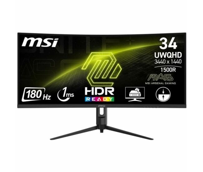 Monitor msi mag 342cqr e2 34" ultrawide quad hd 50 - 60 hz 180 hz