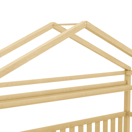 Cama de criança,cama-casa de madeira de pinho 90x200cm com 2 gavetas,natural