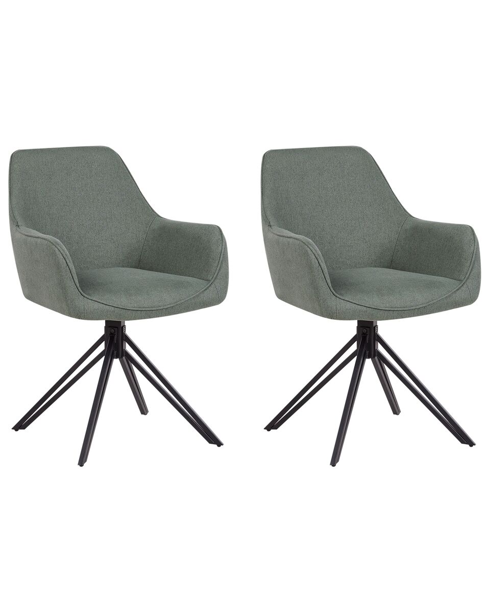 Beliani Silla de comedor JODAR Verde Oscuro