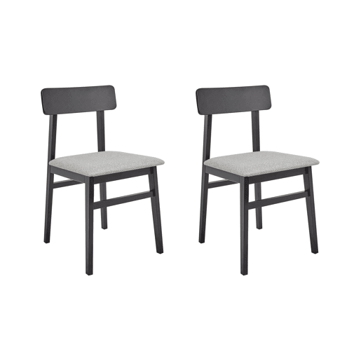 Conjunto de 2 cadeiras de jantar STACY Madeira Cinzento claro